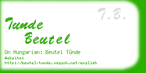 tunde beutel business card